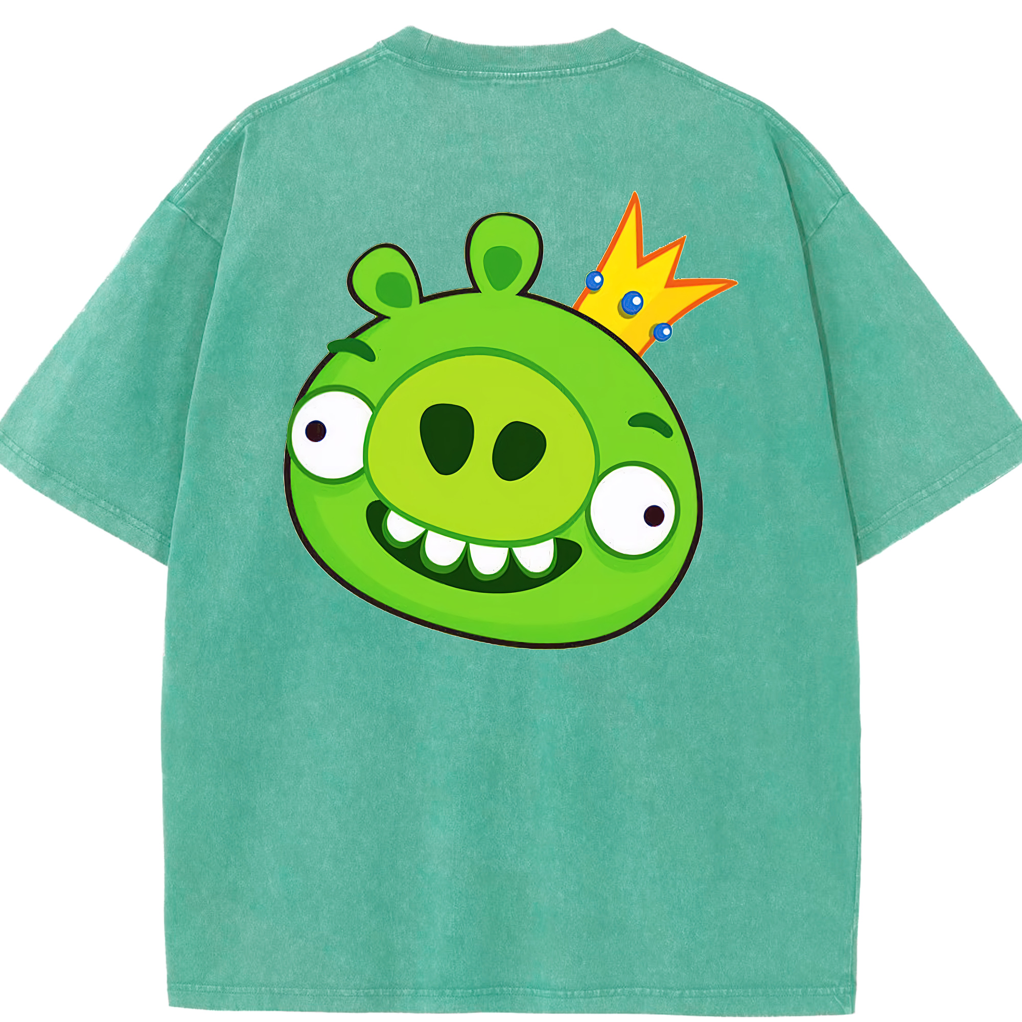（画像用） Angry Birds アングリーバード 綿100% ヴィンテージ風 半袖Tシャツ（背面プリント）